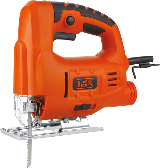 BLACK+DECKER 400W Single Speed Jigsaw with Bevel Cutting , Orange/Black - JS10-B5,