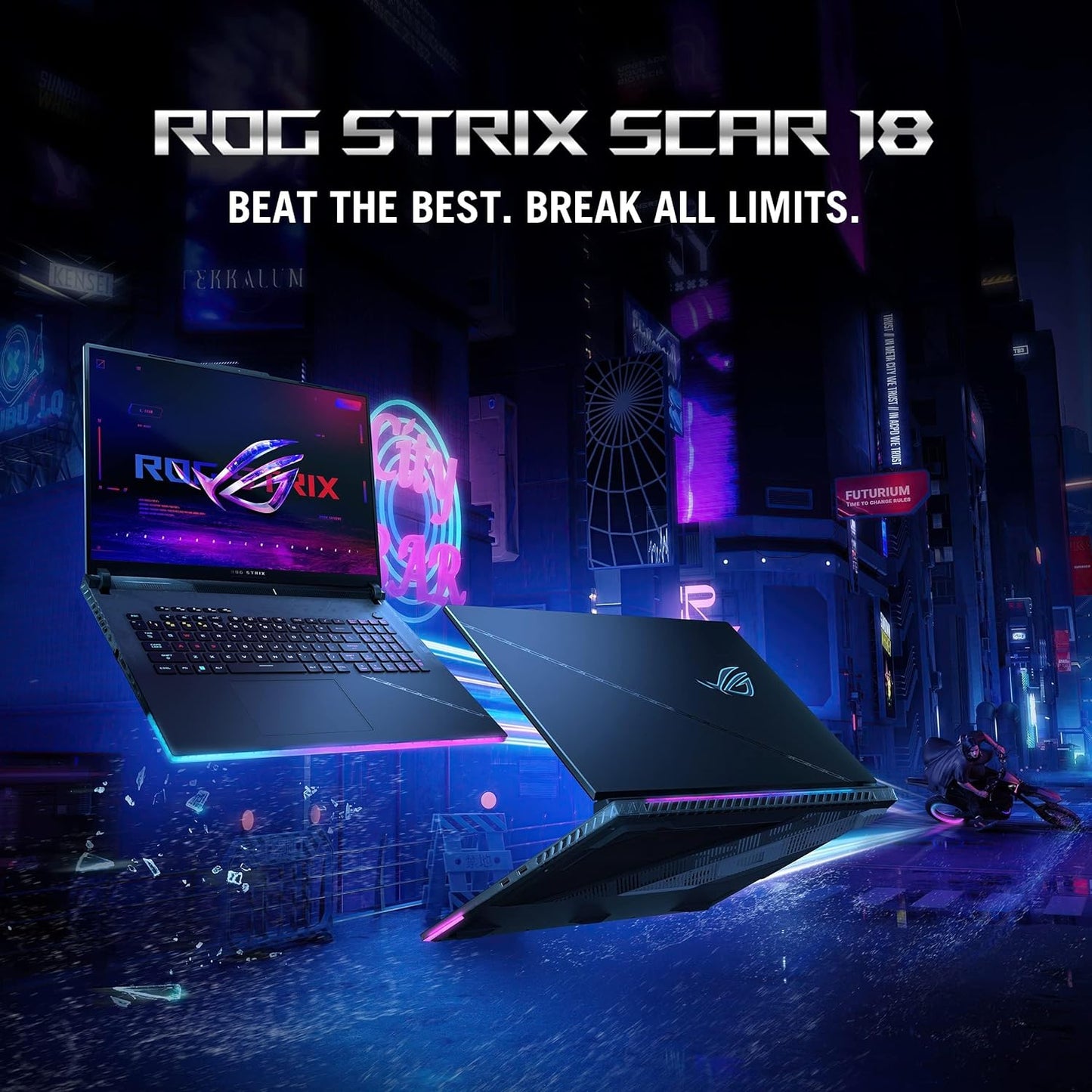 ASUS ROG Strix SCAR 18 G834JY-N6064W Black, Gaming Laptop, i9-13980HX, 32GB, 2TB Performance SSD, NV RTX4090, WIN11 HOME, 18 inch QHD+ 16:10 (2560 x 1600, WQXGA) 240Hz, RGB-Eng-Arb-KB + ROG Backpack.