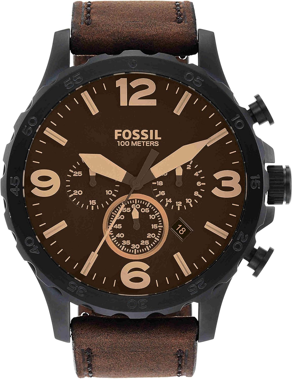 Fossil Men's Nate Stainless Steel Quartz Chronograph Watch