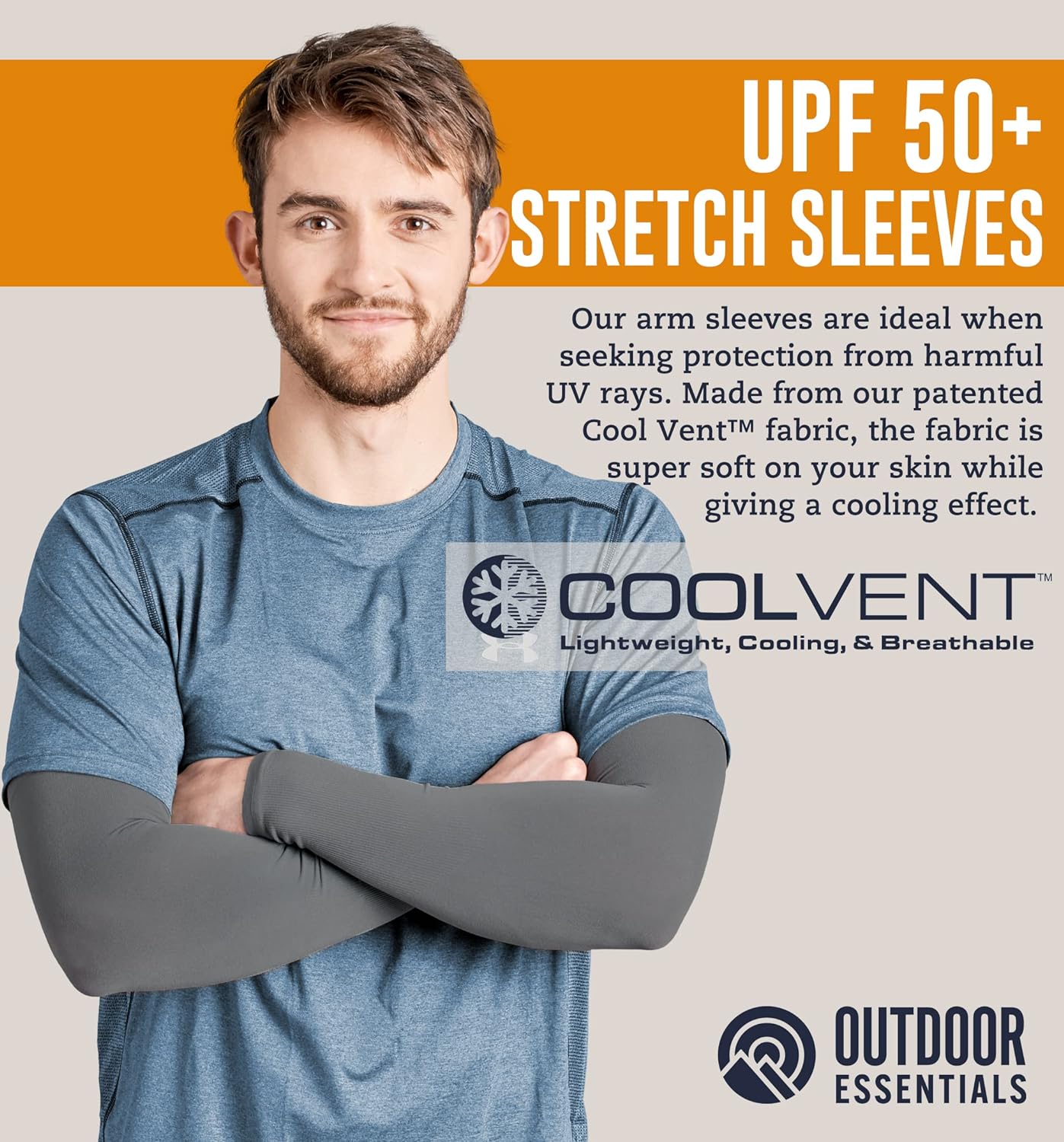 OutdoorEssentials UV Sun Protection Arm Sleeves - Cooling Compression Arm Sleeve - Sports & UV Arm Sleeves for Men & Women