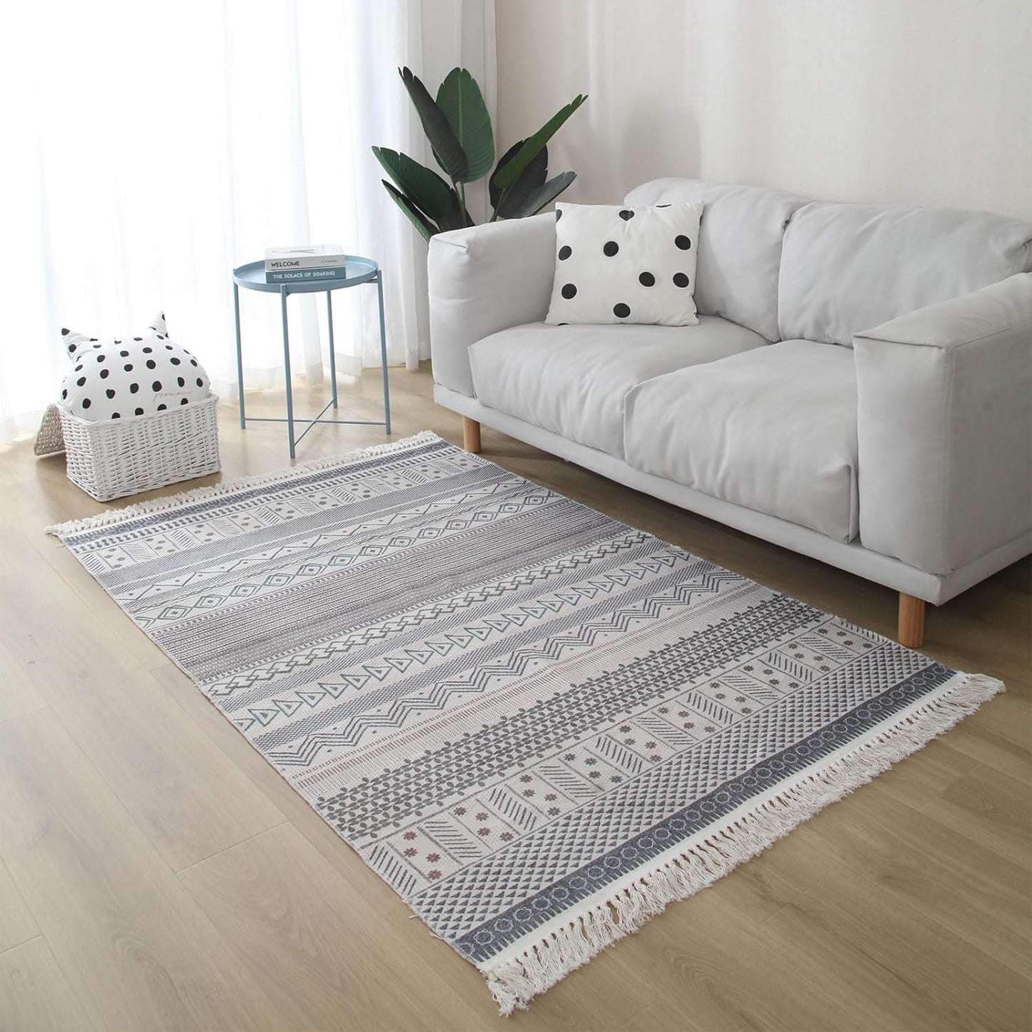 Area Rugs For Living Room Bedroom, Cotton Linen Floor Mat, Mrkhojahas 50x160cm