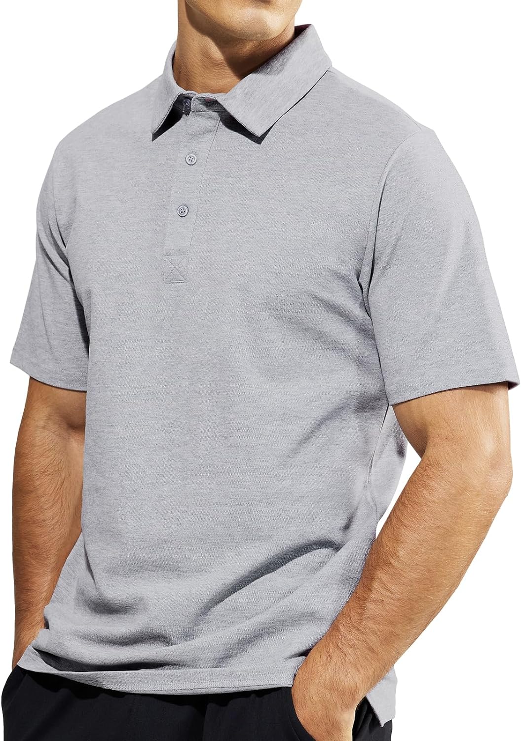 Haimont Men's Polo Shirt Cotton Golf T-Shirts Long and Short Sleeve Collared Shirts for Uniform, Casual, Business, Work