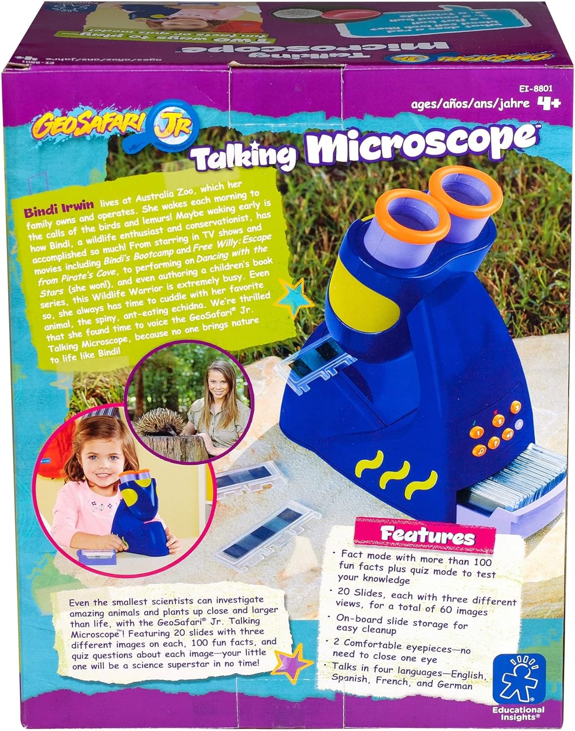 Educational Insights GeoSafari Jr. Talking Microscope 8801, Multi-color