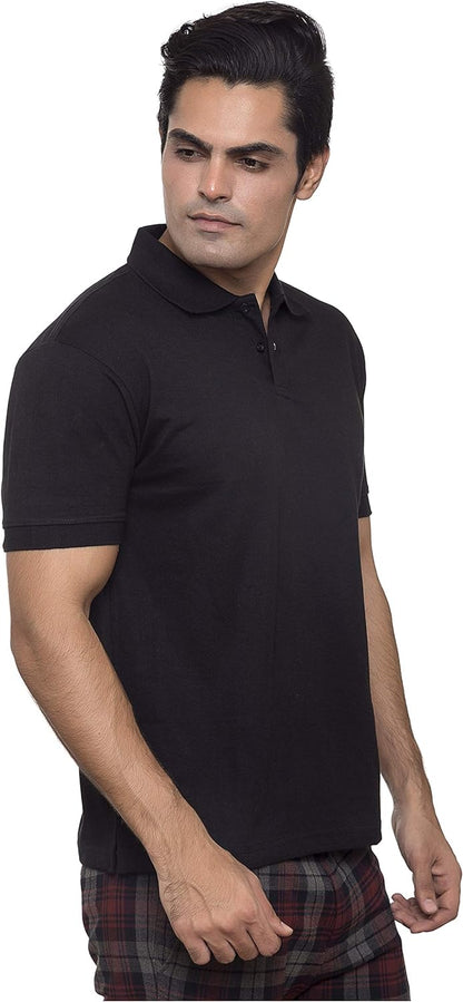 Santhome Men's Basic DryNCool Half Sleeve Polo T-Shirt with UV Protection