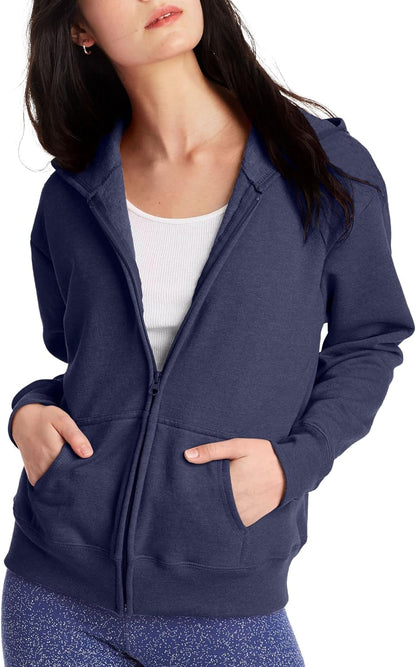 Hanes womens Women's Fleece Full-zip Hood Fleece Jacket (pack of 1)