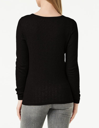 Vero Moda Women's Vmcare Structure Ls O-neck Blou Ga Noos Sweater