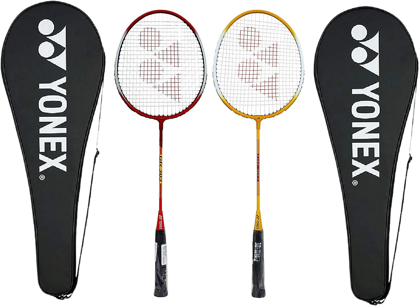 YONEX GR 303 Combo Badminton Racquet with Full Cover, Set of 2