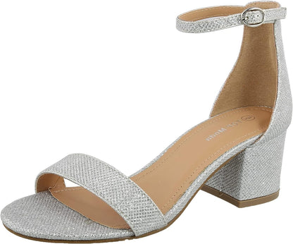 Over the Toe Strap Ankle Wrap Strap Heel Open Toe Block 2' Heel