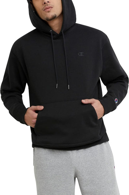 Champion mens Hoodie, Powerblend, Fleece Striped Sweatshirt for Men (Reg. Or Big & Tall) Hooded Sweatshirt