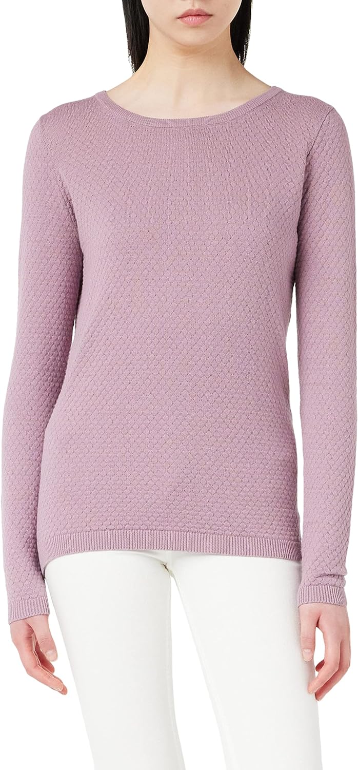 Vero Moda Women's Vmcare Structure Ls O-neck Blou Ga Noos Sweater