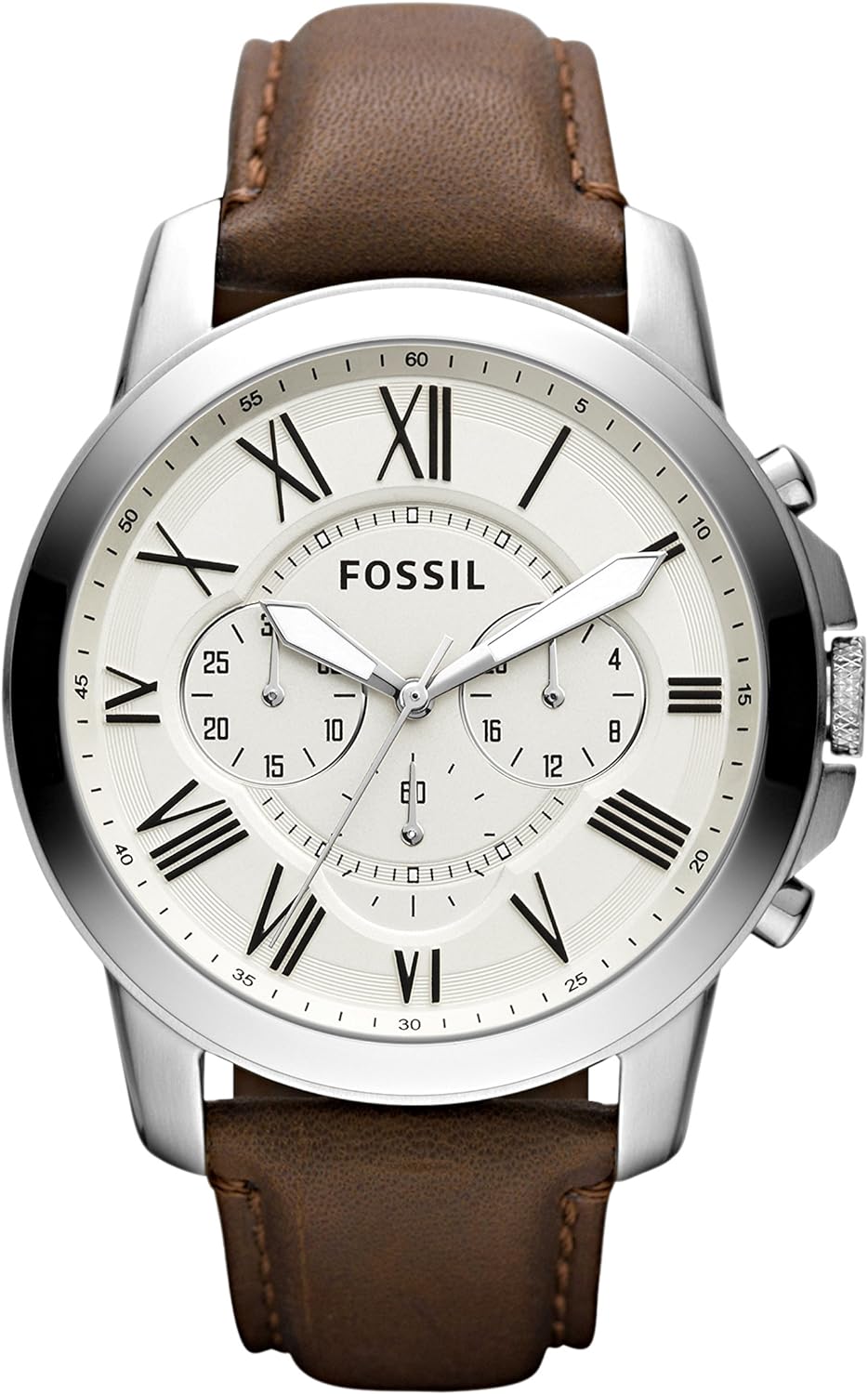 Fossil Leather Mens Quartz Watch