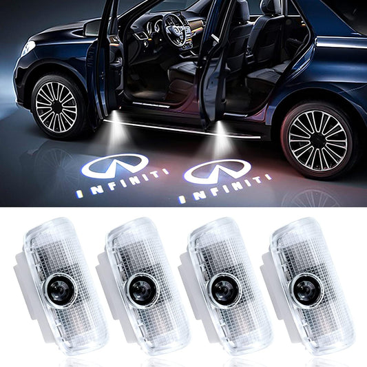 AGEKIND Car Door Light Logo Projector Courtesy Led Welcome Lights Compatible with Q50 Q70 Q60 QX50 QX70 QX80 FX G M EX Series - 4PACK