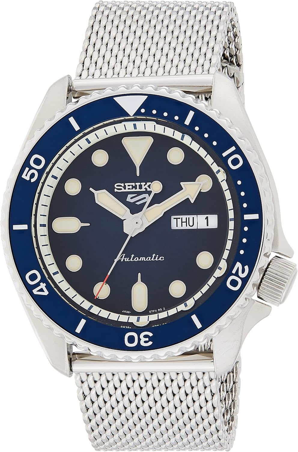 Seiko Men's Analogue Automatic Watch Seiko 5 Sports, Blue, Srpd5 Analgoue, 3K1