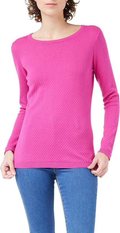 Vero Moda Women's Vmcare Structure Ls O-neck Blou Ga Noos Sweater