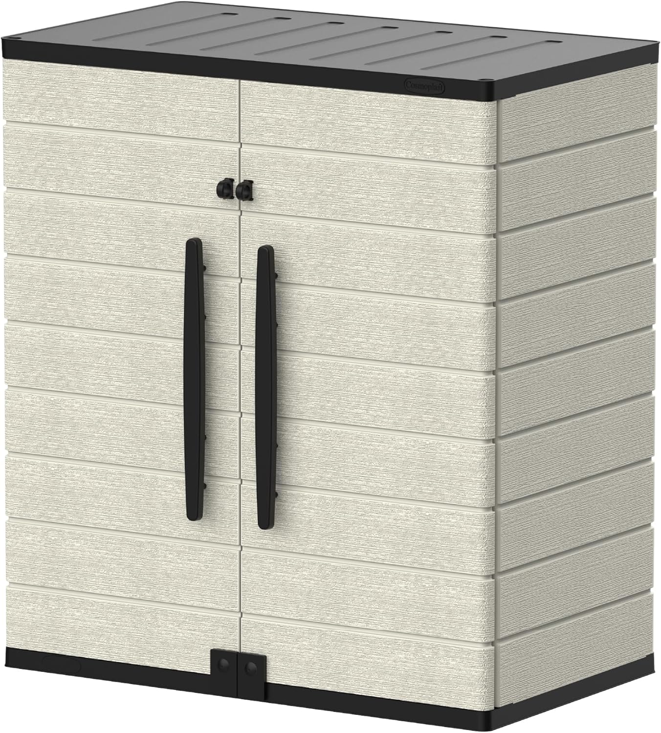 Cosmoplast Cedargrain Vertical Storage Short Cabinet