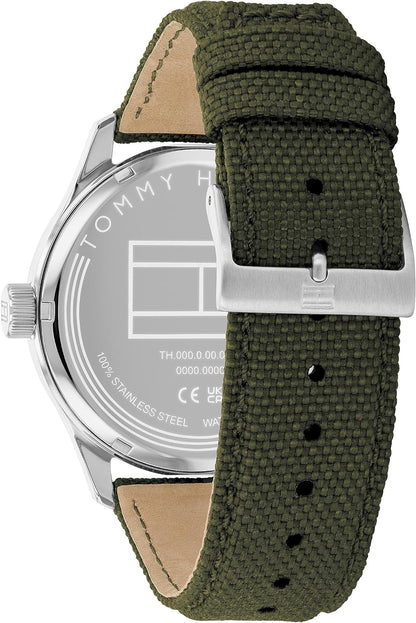 Tommy Hilfiger Forrest Men's Black Dial Green Cordura Watch - 1710593