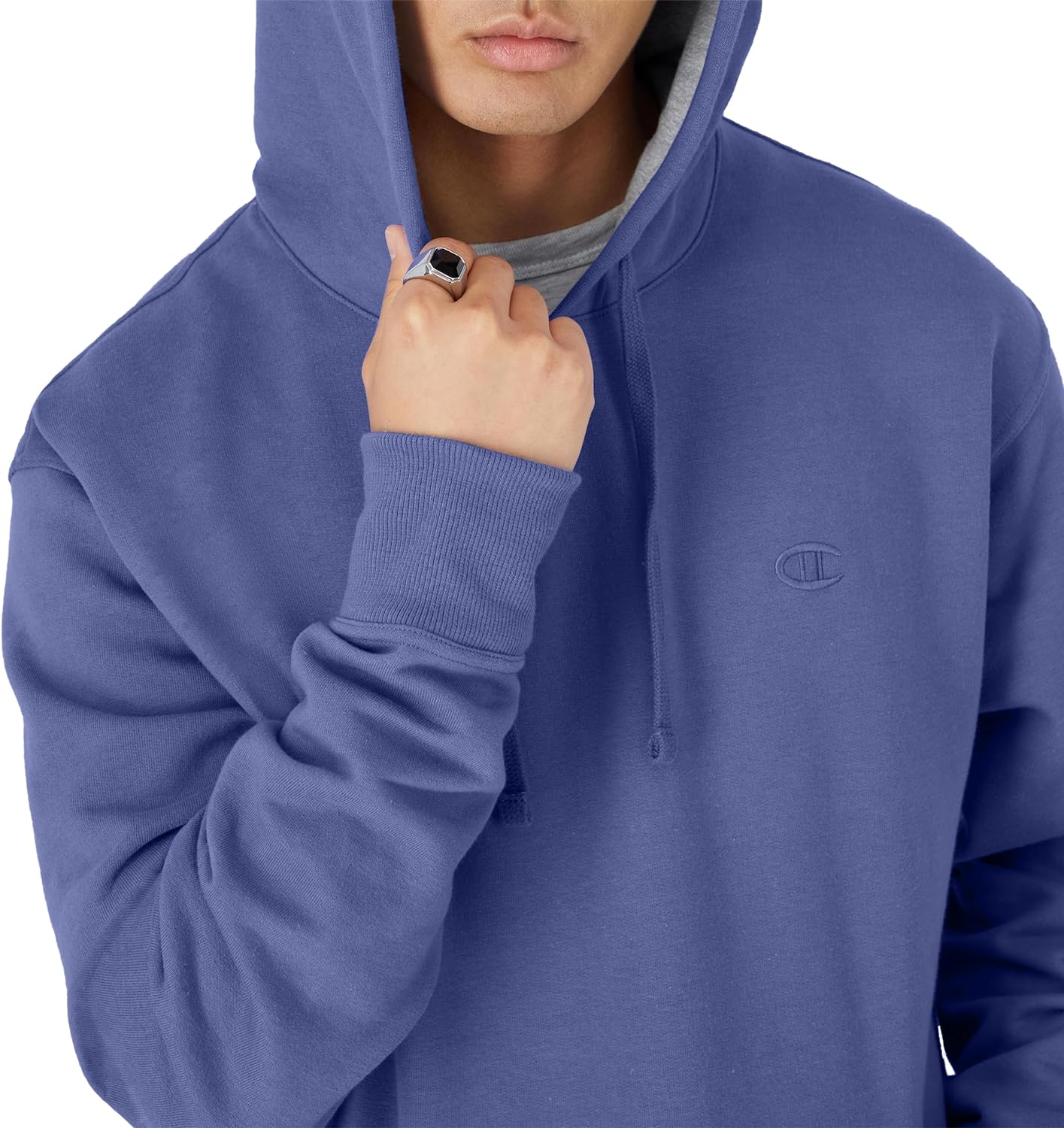 Champion mens Hoodie, Powerblend, Fleece Striped Sweatshirt for Men (Reg. Or Big & Tall) Hooded Sweatshirt