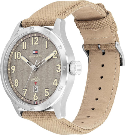 Tommy Hilfiger, Forrest Men's Khaki Dial, Khaki Cordura Watch - 1710561