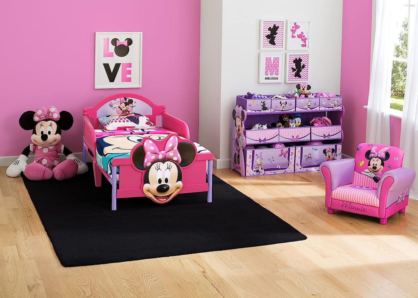 Delta Children 3D-Footboard Toddler Bed, Disney Minnie Mouse