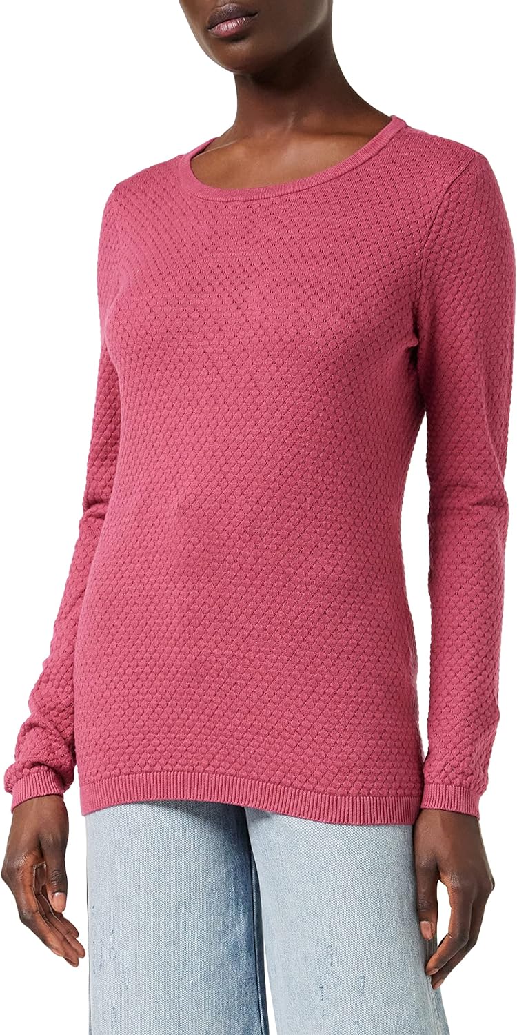 Vero Moda Women's Vmcare Structure Ls O-neck Blou Ga Noos Sweater