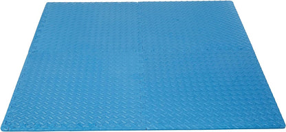 Amazon Basics Foam Interlocking Exercise Gym Floor Mat Tiles - Pack of 6, 24 x 24 x .5 Inches