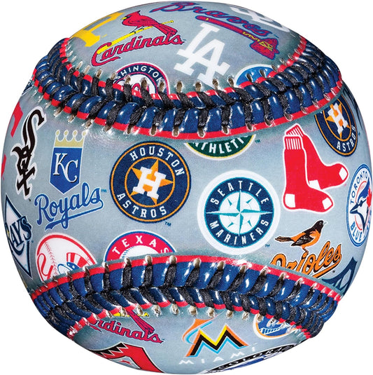 Franklin Sports 30 Club Baseball Teeball - Soft Strike Logo Ball (All Teams) Core MLB Official Licensed Product