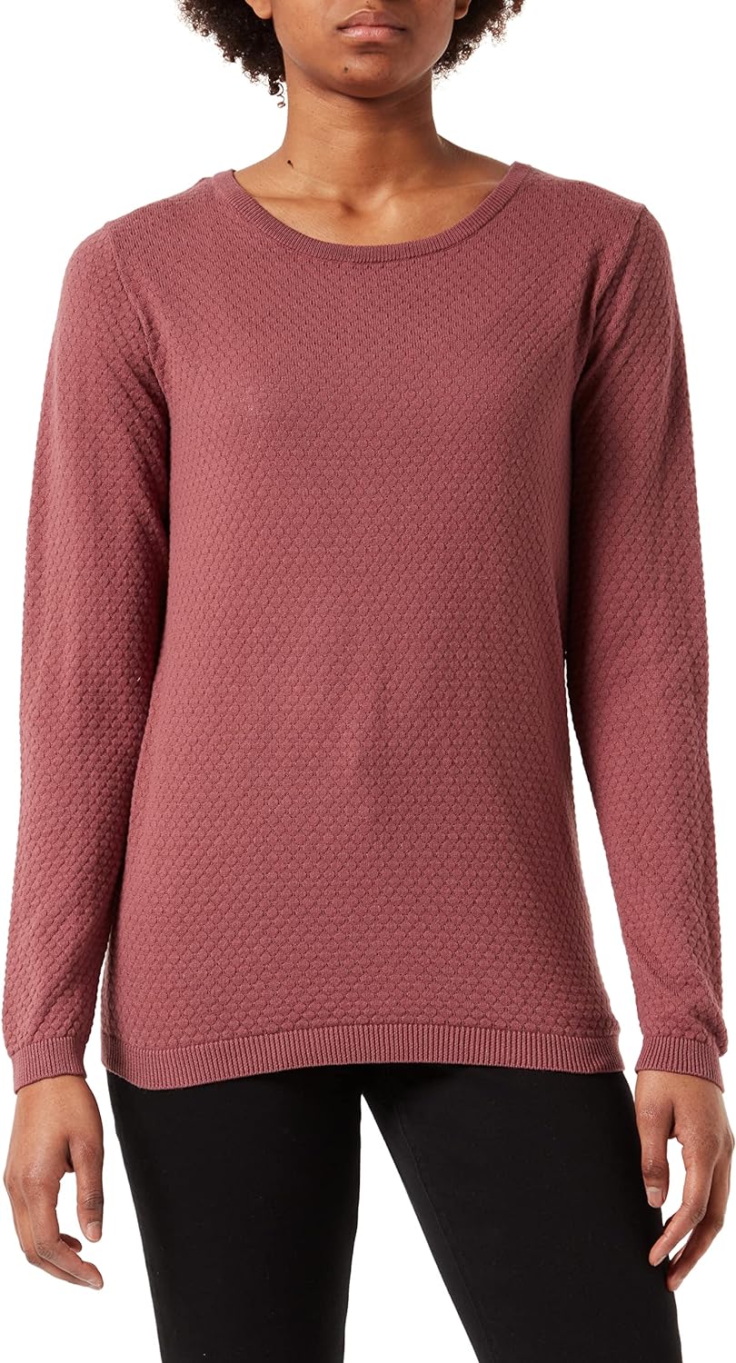 Vero Moda Women's Vmcare Structure Ls O-neck Blou Ga Noos Sweater