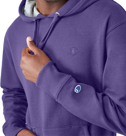 Champion mens Hoodie, Powerblend, Fleece Striped Sweatshirt for Men (Reg. Or Big & Tall) Hooded Sweatshirt