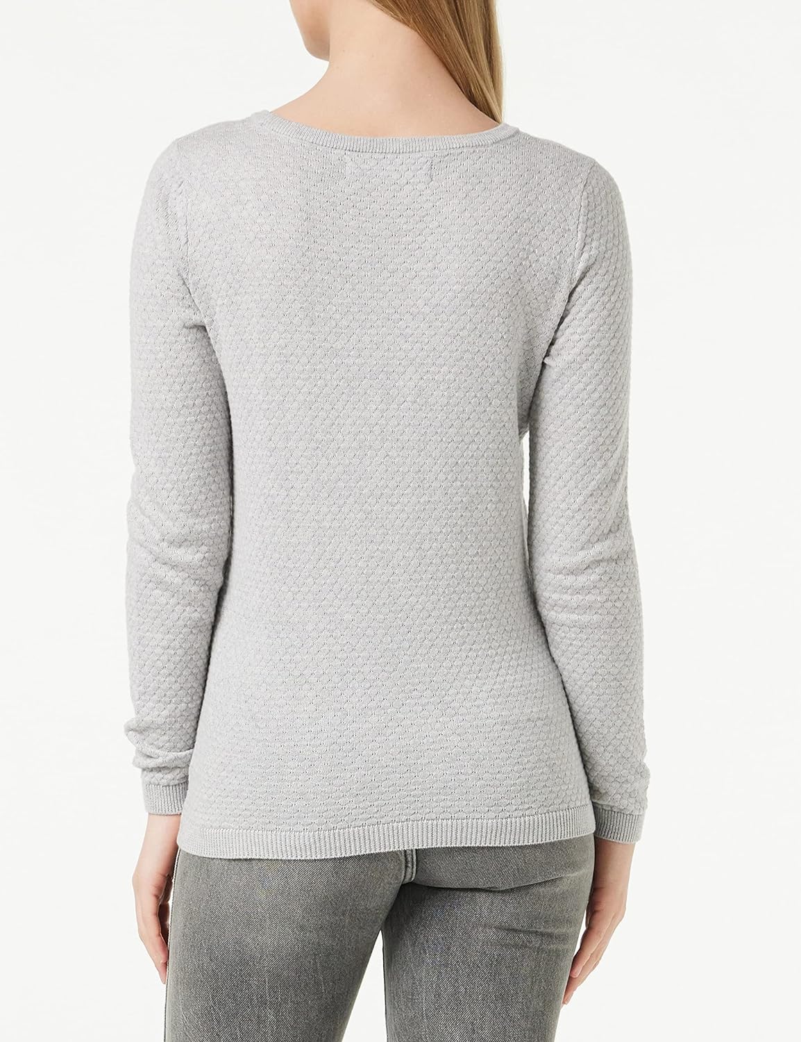 Vero Moda Women's Vmcare Structure Ls O-neck Blou Ga Noos Sweater