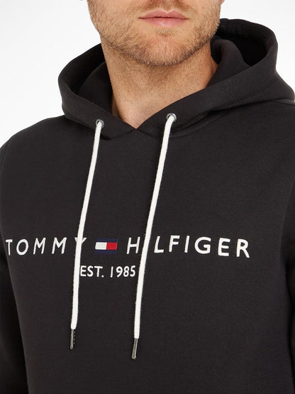 Tommy Hilfiger Mens Embroidered Brand Logo Kangaroo Pocket Hoodie Long Sleeves Sweatshirt