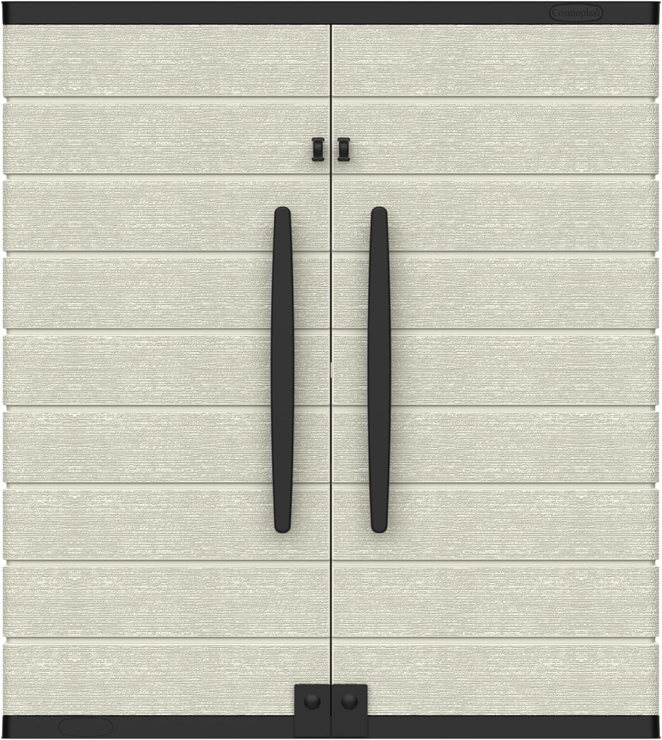 Cosmoplast Cedargrain Vertical Storage Short Cabinet