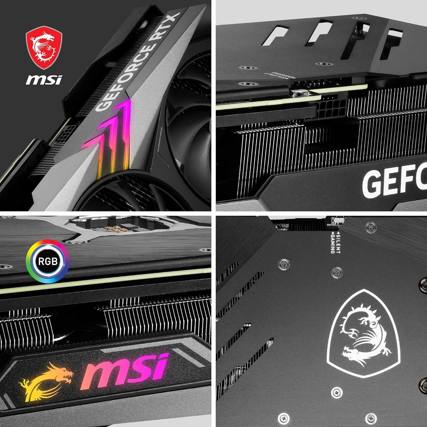 MSI GeForce RTX 4070 GAMING X TRIO 12G Graphics Card - RTX 4070 GPU, 12GB GDDR6X (21Gbps/192-bit), PCIe 4.0 - TRI FROZR 3 (3 x TORX Fan 5.0), RGB - HDMI 2.1, DisplayPort 1.4a