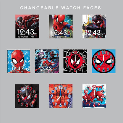 Accutime SPD4664AZ Marvel Spider-Man Miles Morales Digital Smartwatch for Kids, 40 mm Diameter, Black