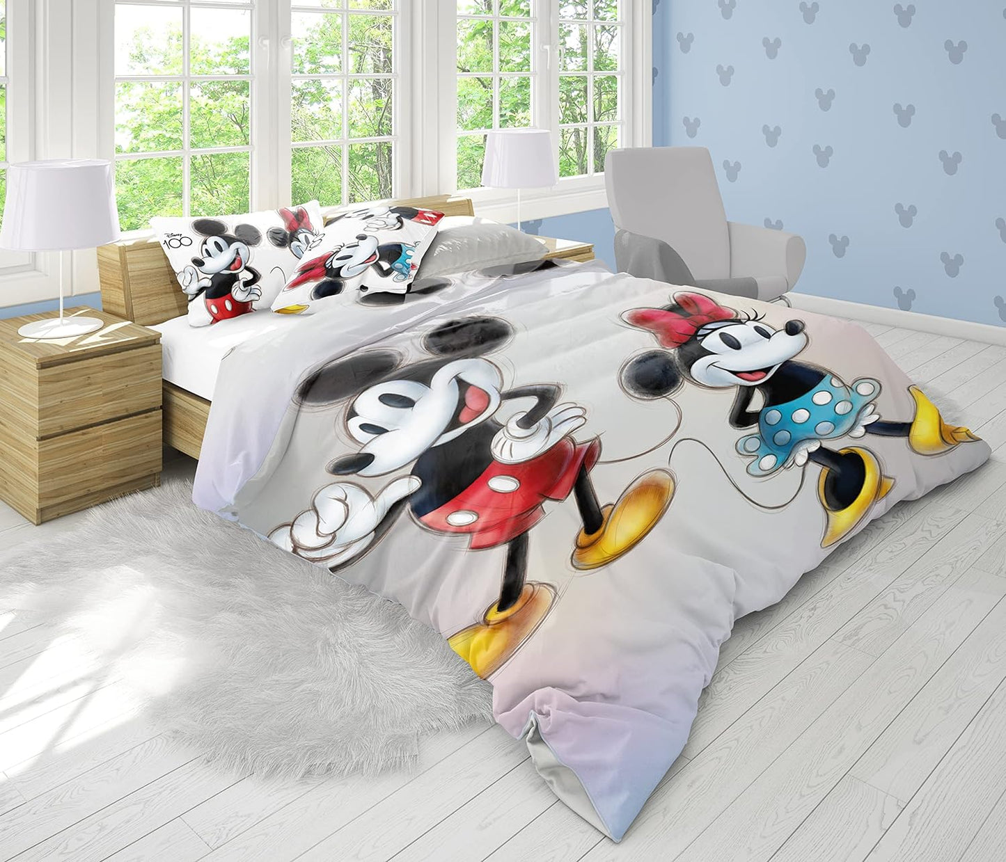 Trucare FZC Disney frozen 2 pcs twin kids bedding set - super soft & fade resistant - includes reversible comforter, & pillow sheet - celebrate disney 100th anniversary in style