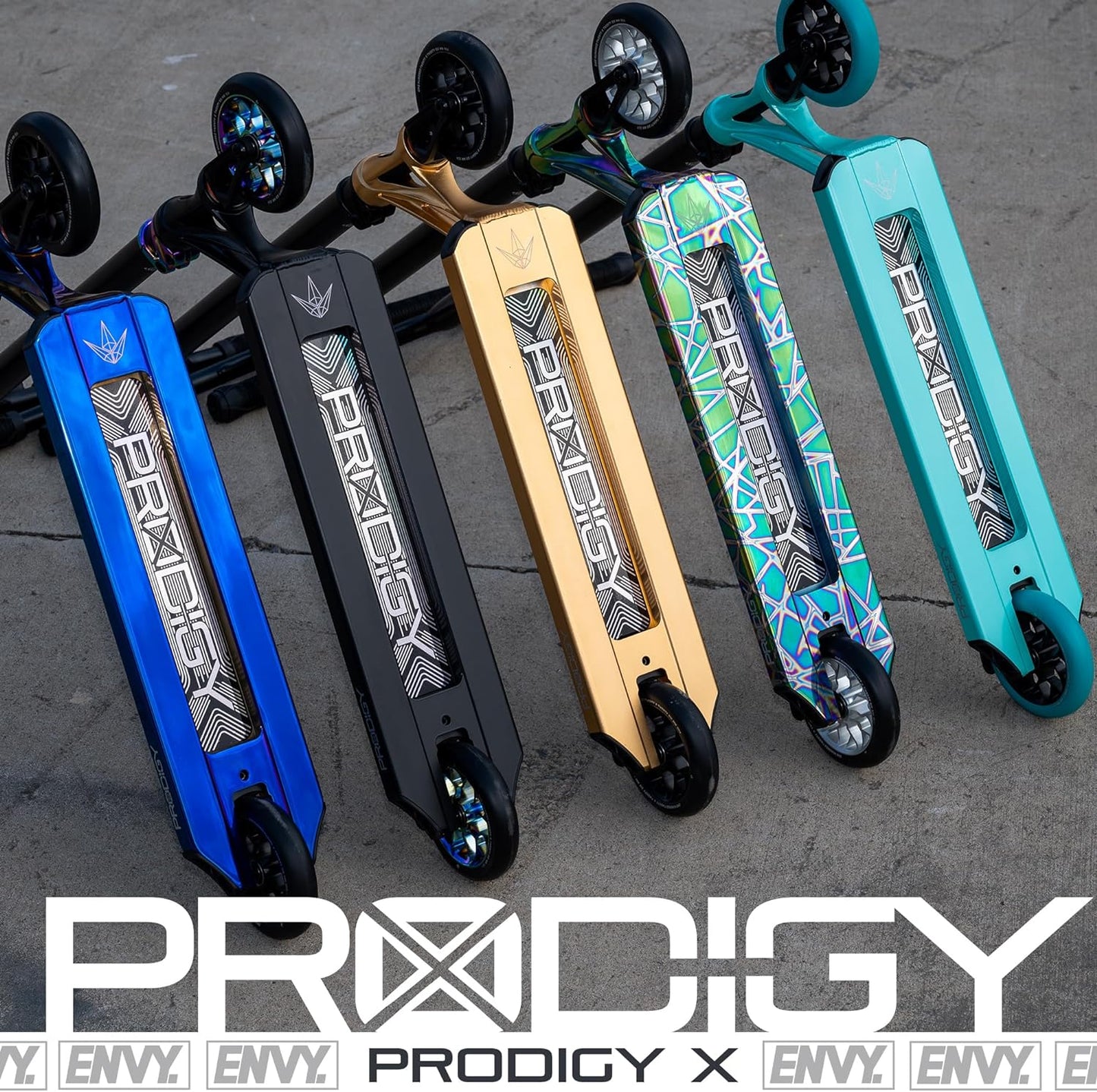 Envy Scooters Prodigy X Pro Scooter - Quality, High Performance Scooters Built from Professional Level Parts - Perfect Stunt Scooter for All Skill Levels