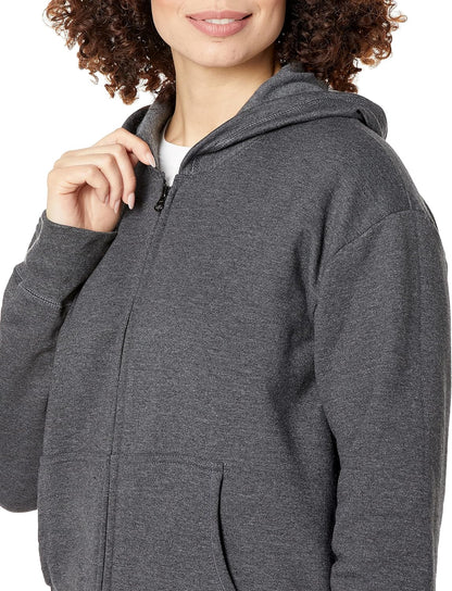 Hanes womens Women's Fleece Full-zip Hood Fleece Jacket (pack of 1)